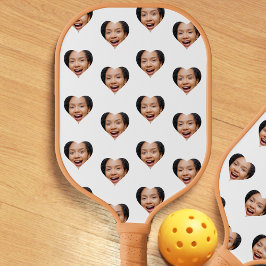 Herz Foto Lustiges Gag-Geschenk Valentinstag Weiß Pickleball Schläger