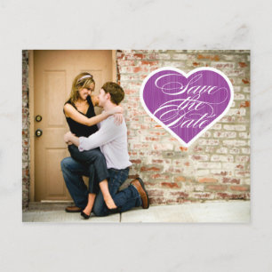 Herz   Foto Save the Date Postkarte