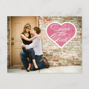 Herz Foto Save the Date Postkarte