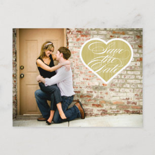Herz Foto Save the Date Postkarte