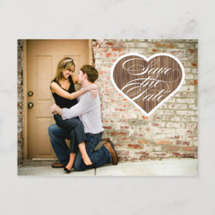 Herz Foto Save the Date Postkarte
