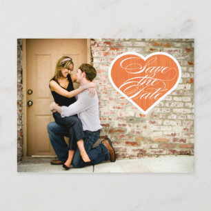 Herz   Foto Save the Date Postkarte