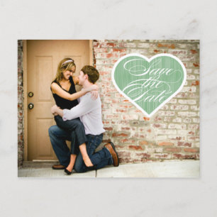 Herz Foto Save the Date Postkarte