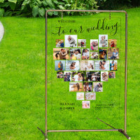 Herz-Fotocollage 29 Bild Hochzeitsbegrüßung