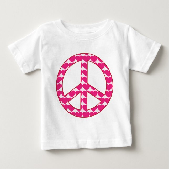 Herz-Friedenszeichen Baby T-shirt (Vorderseite)