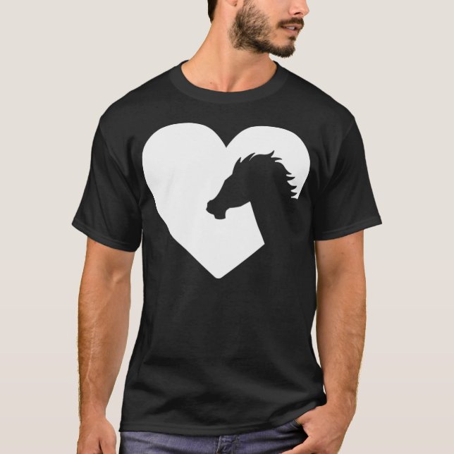 Herz für Reitlehrer T-Shirt (Vorderseite)