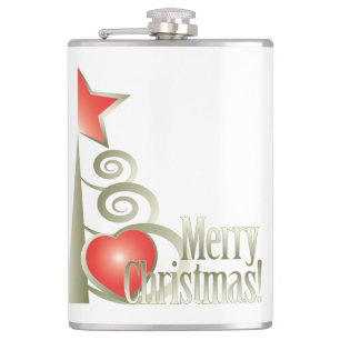 Herz für Weihnachten Flachmann