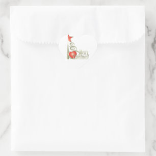 Herz für Weihnachten Herz-Aufkleber
