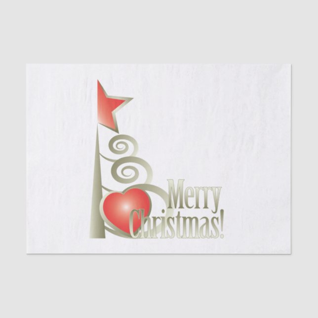 Herz für Weihnachten Seidenpapier (Vorderseite)