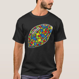 Herz Fußball Autismus-Bewusstsein Sport Liebe Auti T-Shirt