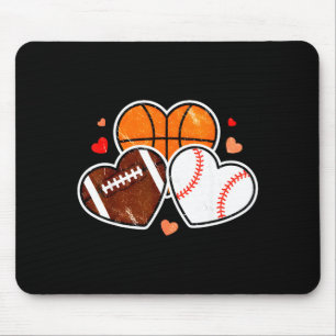 Herz Fußball Basketball Fußball Valentinstag Sport Mousepad