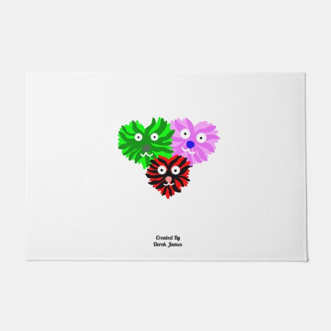 Herz Fuzzies Door Mat Fußmatte (Vorderseite)