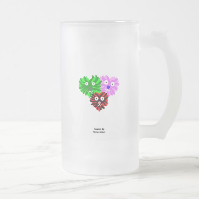 Herz Fuzzies Große Mattierte Tasse (Rechts)