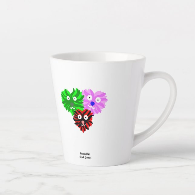 Herz Fuzzies Kleine Latte Tasse (Rechts)