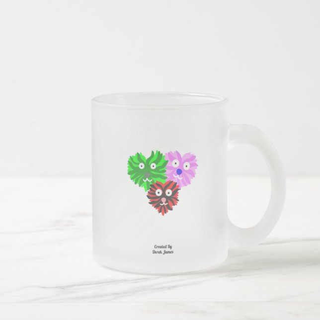 Herz Fuzzies Kleine Mattierte Tasse (Rechts)