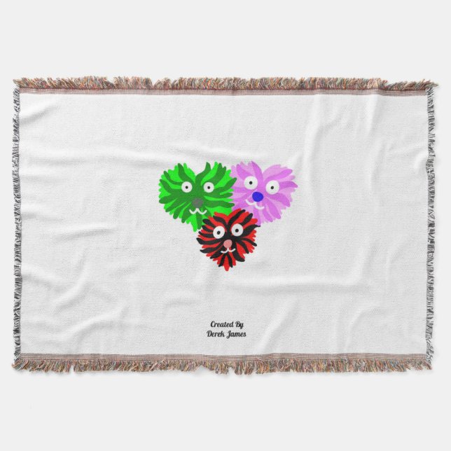 Herz Fuzzies Throw Blanket Decke (Vorderseite)
