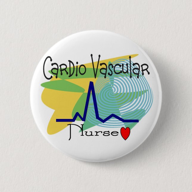 Herz GEFÄSSkrankenschwester T - Shirts Button (Vorderseite)