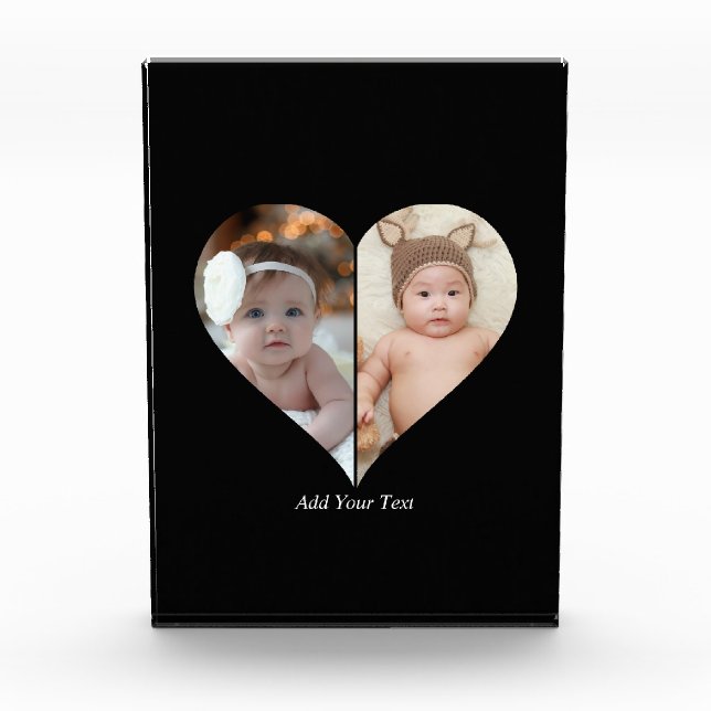 Herz geformt 2 Foto Collage (Vorderseite)
