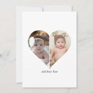 Herz geformt 2 Foto Collage Ankündigung