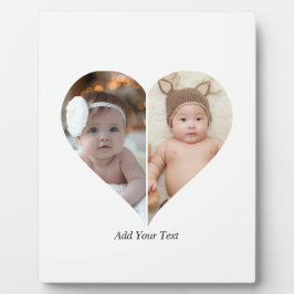 Herz geformt 2 Foto Collage Fotoplatte