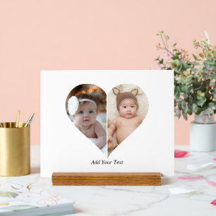 Herz geformt 2 Foto Collage Poster