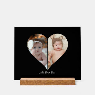 Herz geformt 2 Foto Collage Poster