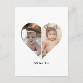 Herz geformt 2 Foto Collage Postkarte