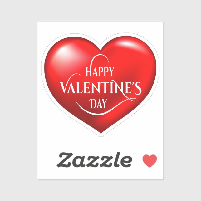 Herz geformt 3D-Liebe Symbol-50420 Aufkleber (Blatt)