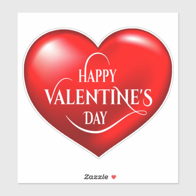 Herz geformt 3d Rote Liebe Symbol-50420 Aufkleber (Blatt)