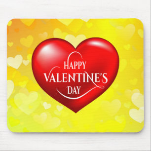 Herz geformt 3d Rote Liebe Symbol-50420 Mousepad