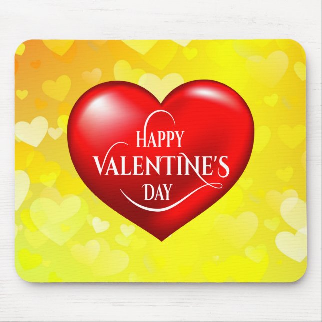 Herz geformt 3d Rote Liebe Symbol-50420 Mousepad (Vorne)