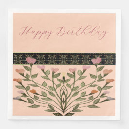 Herz geformt floral Accented Serviette