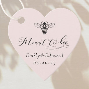 Herz geformt Rosa Meant to Bee Wedding Geschenkanhänger