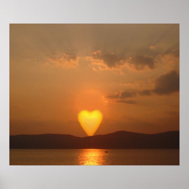 Herz geformt Sun Print Poster (Vorne)