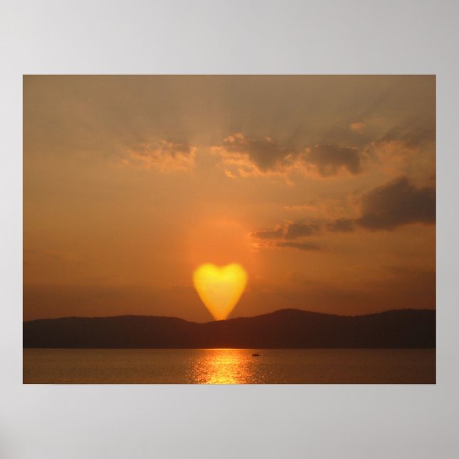 Herz geformt Sun Print Poster (Vorne)