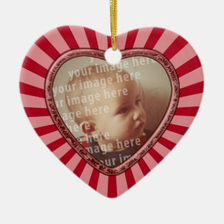 Herz-geformter Foto-Rahmen Keramikornament