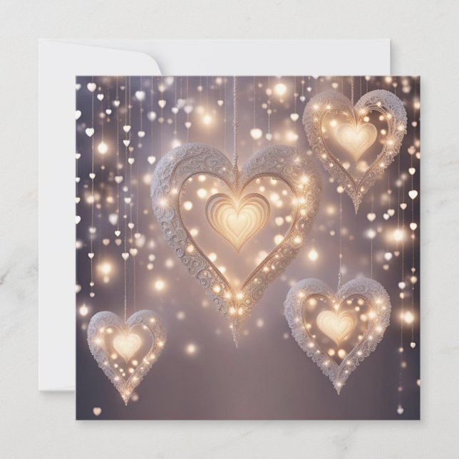 Herz gefüllt mit Licht Feiertagskarte (Vorderseite)