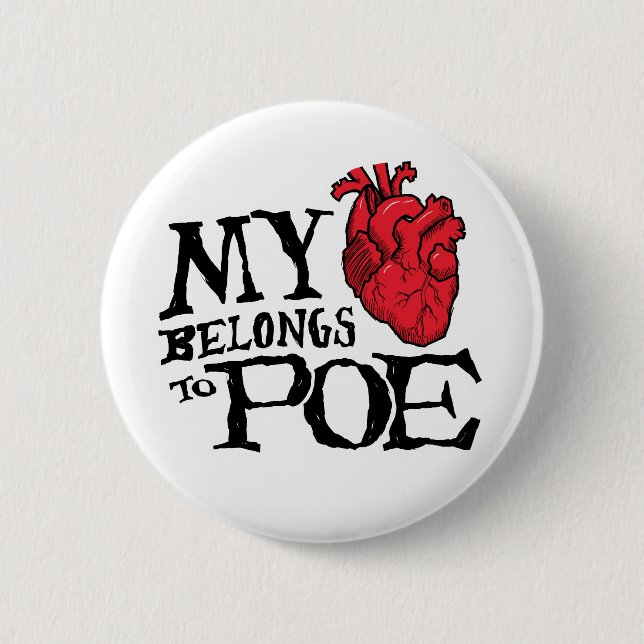 Herz gehört Poe-Knopf Button (Vorderseite)