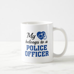 Herz gehört Polizeibeamte Kaffeetasse