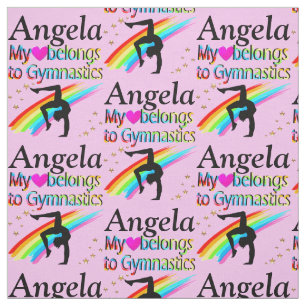 HERZ GEHÖRT ZU GYMNASTIK PERSONALISIERT FABRIC STOFF