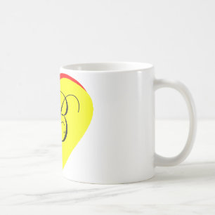 Herz Gelb B Hochzeit Einladung MUSEUM Z Tasse