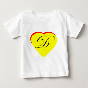 Herz Gelb Rot D Hochzeit Einladung MUSEUM Z Baby T-shirt