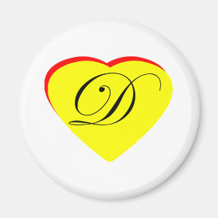 Herz Gelb Rot D Hochzeit Einladung MUSEUM Z Magnet