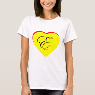 Herz Gelb rot E Hochzeit Einladung MUSEUM Z T-Shirt