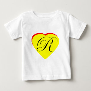 Herz Gelb Rot R Hochzeit Einladung MUSEUM Z Baby T-shirt