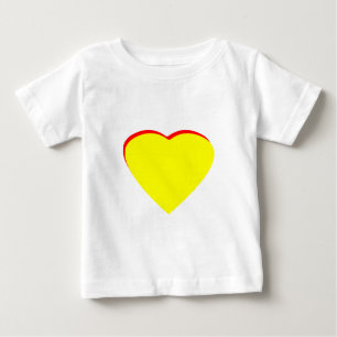 Herz Gelb Rote Hochzeit Einladung MUSEUM Zaz Baby T-shirt