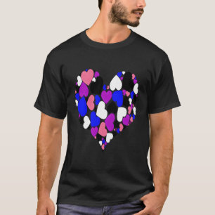Herz Genderfluid stolz auf Liebe T-Shirt