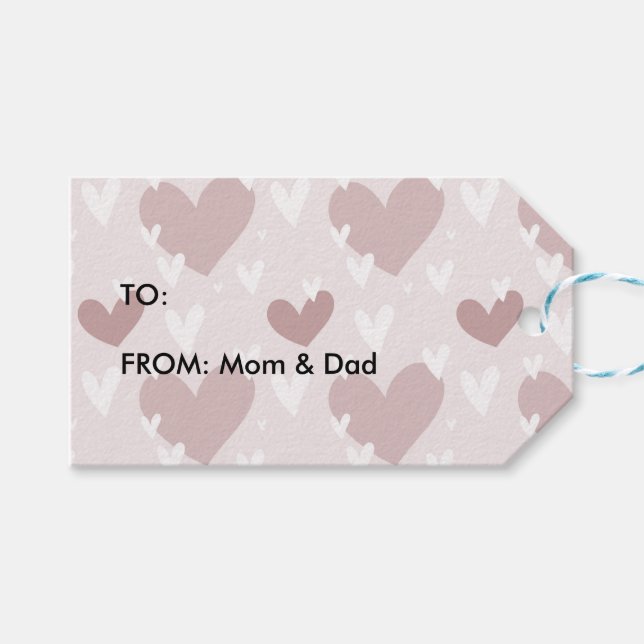 Herz Geschenkanhänger (Vorderseite (Horizontal))