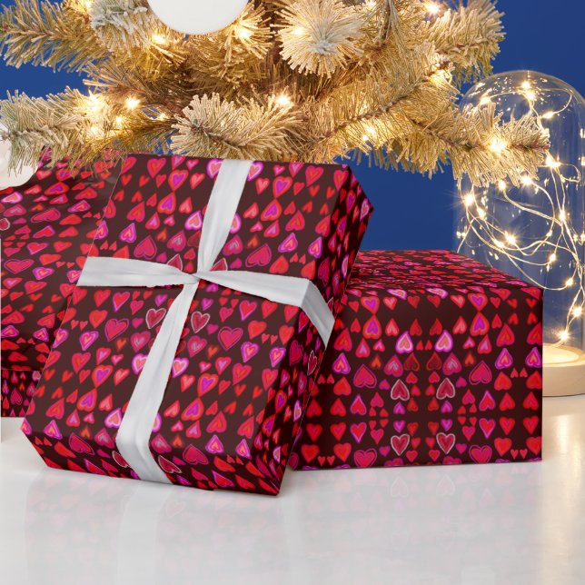 Herz Geschenkpapier (Feiertage)