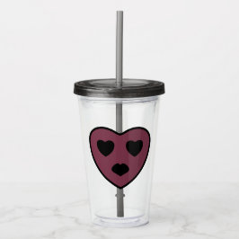 Herz-Gesicht-Pout Acryltrinkbecher